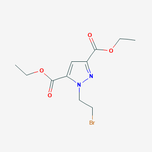 molecular formula C11H15BrN2O4 B163205 Diethyl 1-(2-bromo-ethyl)-1H-pyrazole-3,5-dicarboxylic acid CAS No. 131727-29-2