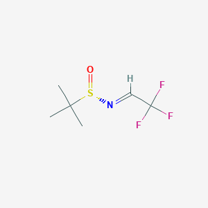 molecular formula C6H10F3NOS B1632076 (S,E)-2-Methyl-N-(2,2,2-trifluoroethylidene)propane-2-sulfinamide 