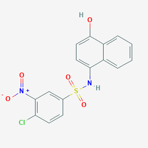 molecular formula C16H11ClN2O5S B163208 4-chloro-N-(4-hydroxynaphthalen-1-yl)-3-nitrobenzenesulfonamide CAS No. 420092-79-1