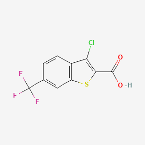 molecular formula C10H4ClF3O2S B1632082 3-Chloro-6-(trifluoromethyl)-1-benzothiophene-2-carboxylic acid CAS No. 923849-73-4