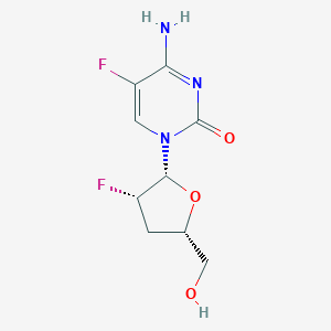 molecular formula C9H11F2N3O3 B163209 1-(2,3-Dideoxy-2-fluoro-threo-pentofuranosyl)-5-fluorocytosine CAS No. 128496-09-3