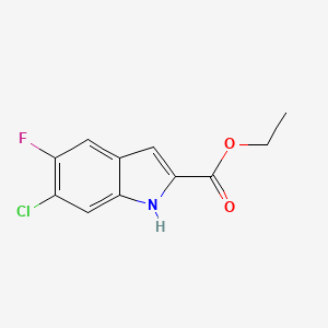 molecular formula C11H9ClFNO2 B1632150 6-Chloro-5-fluoro-1H-indole-2-carboxylic acid ethyl ester 