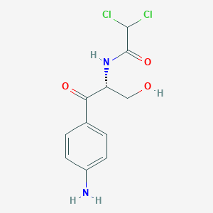 molecular formula C11H12Cl2N2O3 B163216 Aminodehydrochloramphenicol CAS No. 129085-22-9