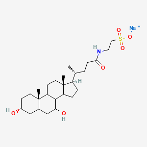 Sodium 2-((4R)-4-((3R,7R,10S,13R,17R)-3,7-dihydroxy-10,13-dimethylhexadecahydro-1H-cyclopenta[a]phenanthren-17-yl)pentanamido)ethanesulfonate