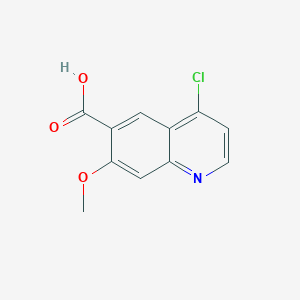 molecular formula C11H8ClNO3 B1632250 4-氯-7-甲氧基喹啉-6-羧酸 CAS No. 771464-30-3