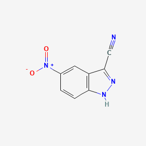 molecular formula C8H4N4O2 B1632264 5-Nitro-1H-indazol-3-carbonitrilo CAS No. 90348-29-1