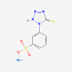 molecular formula C7H5N4NaO3S2 B1632286 Sodium 3-(5-mercapto-1-tetrazolyl)benzene sulfonate 