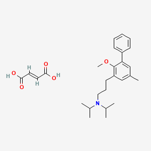 molecular formula C27H37NO5 B1632333 2-Methoxy-5-methyl-N,N-bis(1-methylethyl)-3-phenylbenzenepropanamine fumarate 
