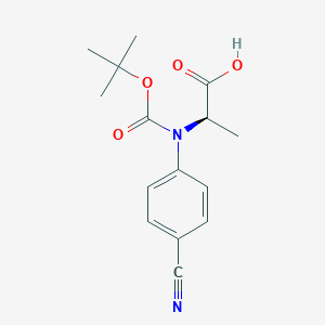 (2R)-2-[4-cyano-N-[(2-methylpropan-2-yl)oxycarbonyl]anilino]propanoic acid