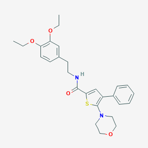 molecular formula C27H32N2O4S B163245 N-[2-(3,4-diethoxyphenyl)ethyl]-5-morpholin-4-yl-4-phenylthiophene-2-carboxamide CAS No. 902502-82-3