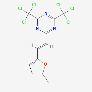 molecular formula C12H7Cl6N3O B1632453 2-[2-(5-Methylfuran-2-yl)vinyl]-4,6-bis(trichloromethyl)-1,3,5-triazine CAS No. 156360-76-8