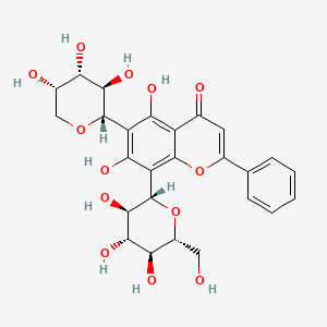 molecular formula C26H28O13 B1632458 芹菜素6-C-阿拉伯糖苷8-C-葡萄糖苷 CAS No. 185145-33-9