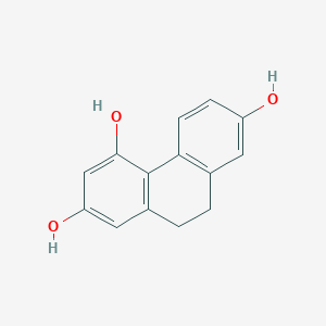 molecular formula C14H12O3 B1632503 2,4,7-Trihydroxy-9,10-dihydrophenanthrene CAS No. 70205-52-6