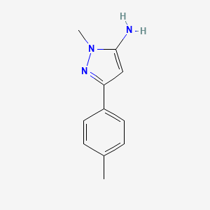 molecular formula C11H13N3 B1632538 1-Methyl-3-(p-tolyl)-1H-pyrazol-5-amine CAS No. 126417-86-5