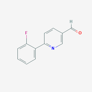 molecular formula C12H8FNO B1632591 6-(2-Fluorophenyl)-3-pyridinecarbaldehyde CAS No. 898795-78-3