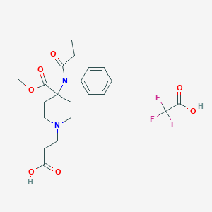 molecular formula C21H27F3N2O7 B163260 Remifentanil Acid (trifluoroacetate salt) CAS No. 132875-69-5