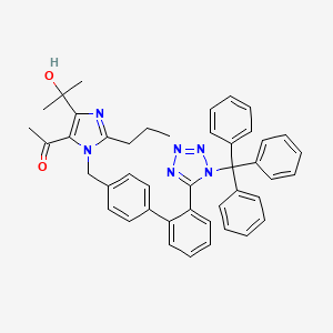 molecular formula C44H42N6O2 B1632600 1-(4-(2-Hydroxypropan-2-yl)-2-propyl-1-((2'-(1-trityl-1H-tetrazol-5-yl)-[1,1'-biphenyl]-4-yl)methyl)-1H-imidazol-5-yl)ethanone 