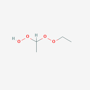 molecular formula C4H10O4 B163261 1-Ethylperoxy-1-hydroperoxyethane CAS No. 138343-26-7