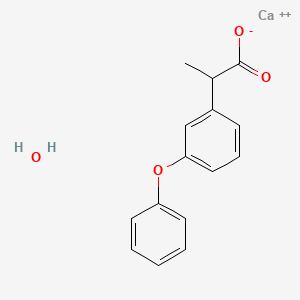 molecular formula C15H15CaO4+ B1632623 Fenoprofen calcium salt, dihydrate 