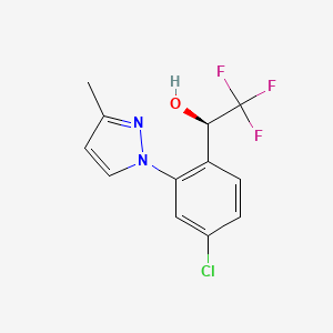 molecular formula C12H10ClF3N2O B1632628 (R)-1-(4-氯-2-(3-甲基-1H-吡唑-1-基)苯基)-2,2,2-三氟乙醇 CAS No. 1033805-26-3