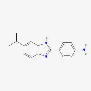 B1632637 4-(5-Isopropyl-1H-benzoimidazol-2-yl)-phenylamine CAS No. 5633-34-1
