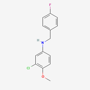 molecular formula C14H13ClFNO B1632695 3-Chloro-N-(4-fluorobenzyl)-4-methoxyaniline 