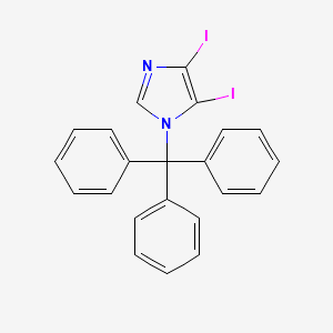 molecular formula C22H16I2N2 B1632716 Imidazole, 4,5-diiodo-1-triphenylmethyl- 