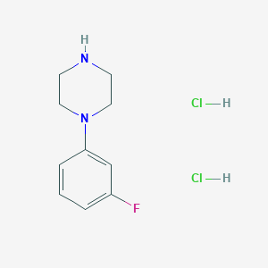 molecular formula C10H15Cl2FN2 B163272 1-(3-Fluorophenyl)piperazine dihydrochloride CAS No. 76835-10-4