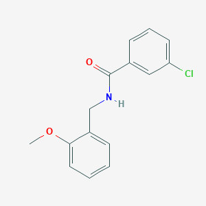 molecular formula C15H14ClNO2 B1632733 3-chloro-N-(2-methoxybenzyl)benzamide 