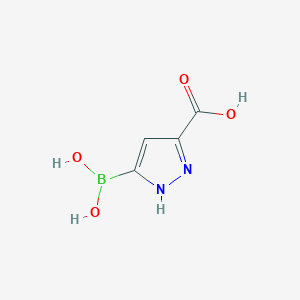 molecular formula C4H5BN2O4 B1632792 3-borono-1H-pyrazole-5-carboxylic acid 