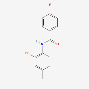 molecular formula C14H11BrFNO B1632821 N-(2-bromo-4-methylphenyl)-4-fluorobenzamide 