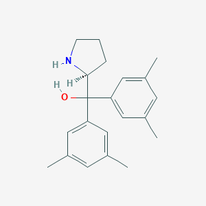 molecular formula C21H27NO B163288 (S)-Bis(3,5-dimethylphenyl)(pyrrolidin-2-yl)methanol CAS No. 131180-63-7