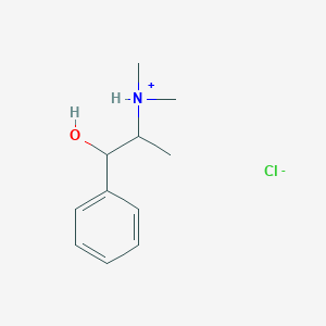 molecular formula C11H18ClNO B1632883 (1-Hydroxy-1-phenylpropan-2-yl)-dimethylazanium chloride 