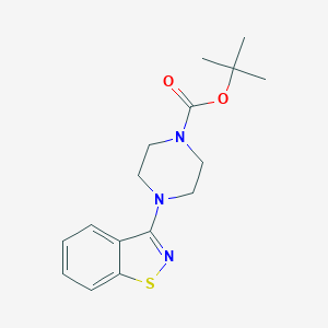 molecular formula C16H21N3O2S B163290 叔丁基 4-(苯并[d]异噻唑-3-基)哌嗪-1-羧酸酯 CAS No. 131779-46-9