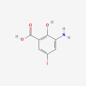 molecular formula C7H6INO3 B1632905 3-Amino-2-hydroxy-5-iodobenzoic acid 