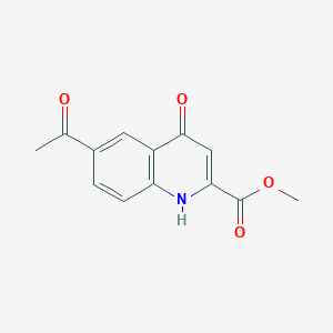 molecular formula C13H11NO4 B1632935 Methyl 6-acetyl-4-oxo-1,4-dihydroquinoline-2-carboxylate 