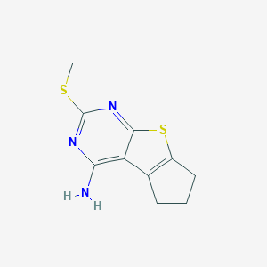 molecular formula C10H11N3S2 B163297 2-(methylthio)-6,7-dihydro-5H-cyclopenta[4,5]thieno[2,3-d]pyrimidin-4-amine CAS No. 330819-85-7