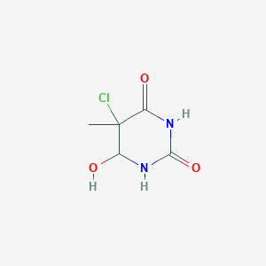 molecular formula C5H7ClN2O3 B1633007 5-Chloro-6-hydroxy-5,6-dihydrothymine 