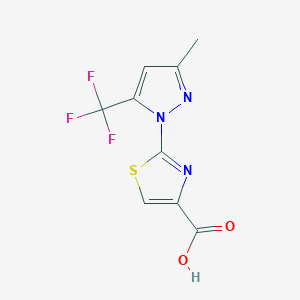 molecular formula C9H6F3N3O2S B1633099 2-[3-甲基-5-(三氟甲基)-1H-吡唑-1-基]-1,3-噻唑-4-羧酸 CAS No. 449778-74-9