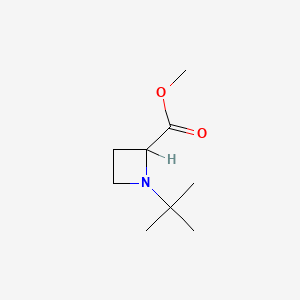 molecular formula C9H17NO2 B1633130 Methyl 1-tert-butyl-2-azetidinecarboxylate CAS No. 18085-32-0