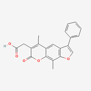 molecular formula C21H16O5 B1633194 (5,9-二甲基-7-氧代-3-苯基-7H-呋喃[3,2-g]色烯-6-基)乙酸 CAS No. 664366-12-5