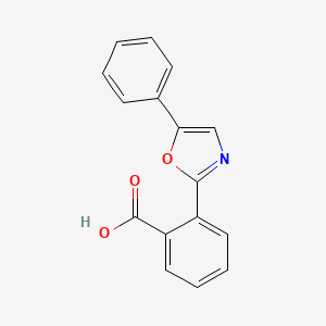 molecular formula C16H11NO3 B1633247 2-(5-Phenyl-1,3-oxazol-2-yl)benzoic acid CAS No. 23464-97-3