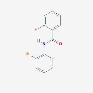 molecular formula C14H11BrFNO B1633252 N-(2-Bromo-4-methylphenyl)-2-fluorobenzamide 