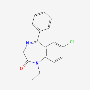 molecular formula C17H15ClN2O B1633306 1,4-Benzodiazepin-2(1H,3H)-one, 7-chloro-1-ethyl-5-phenyl- 