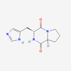 molecular formula C11H14N4O2 B1633350 Cyclo(-D-His-Pro) 