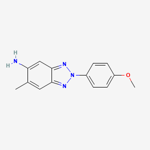 molecular formula C14H14N4O B1633376 2-(4-Methoxy-phenyl)-6-methyl-2H-benzotriazol-5-ylamine CAS No. 380560-51-0