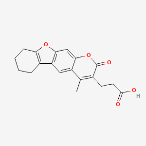 3-(4-methyl-2-oxo-6,7,8,9-tetrahydro-2H-[1]benzofuro[3,2-g]chromen-3-yl)propanoic acid