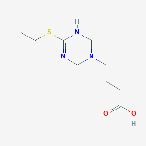 molecular formula C9H17N3O2S B1633416 4-(4-Ethylsulfanyl-3,6-dihydro-2H-[1,3,5]triazin-1-yl)-butyric acid 