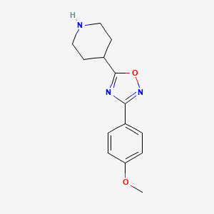 4-[3-(4-Methoxyphenyl)-1,2,4-oxadiazol-5-yl]piperidine