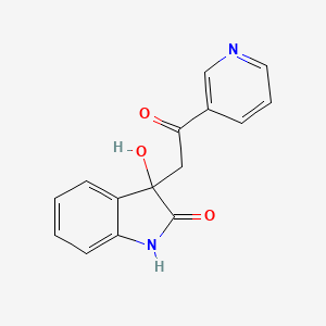 molecular formula C15H12N2O3 B1633577 3-Hydroxy-3-(2-oxo-2-pyridin-3-yl-ethyl)-1,3-dihydro-indol-2-one 